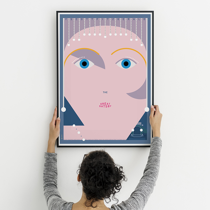 Photo frame with a seahorse drawn picture