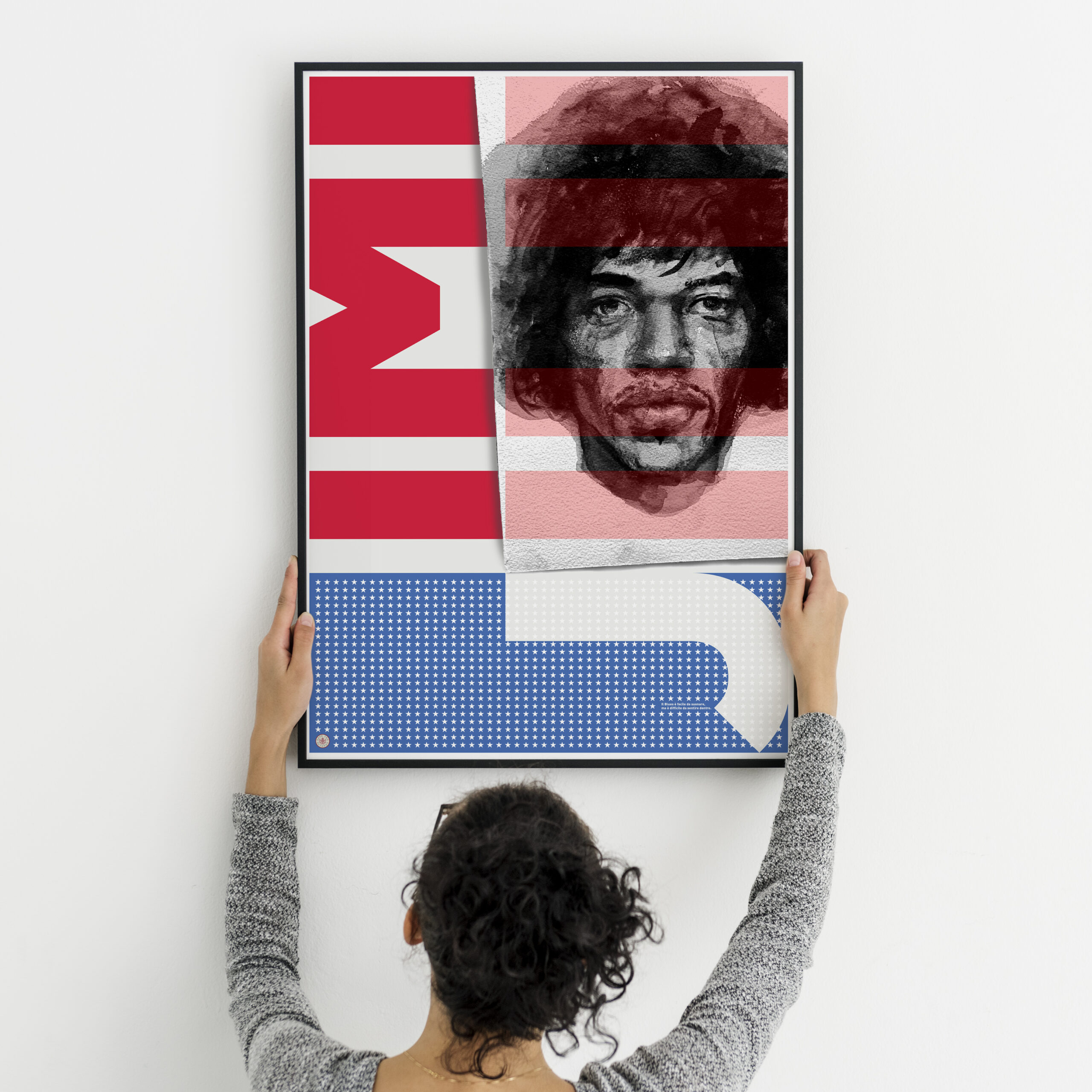 Photo frame with a seahorse drawn picture