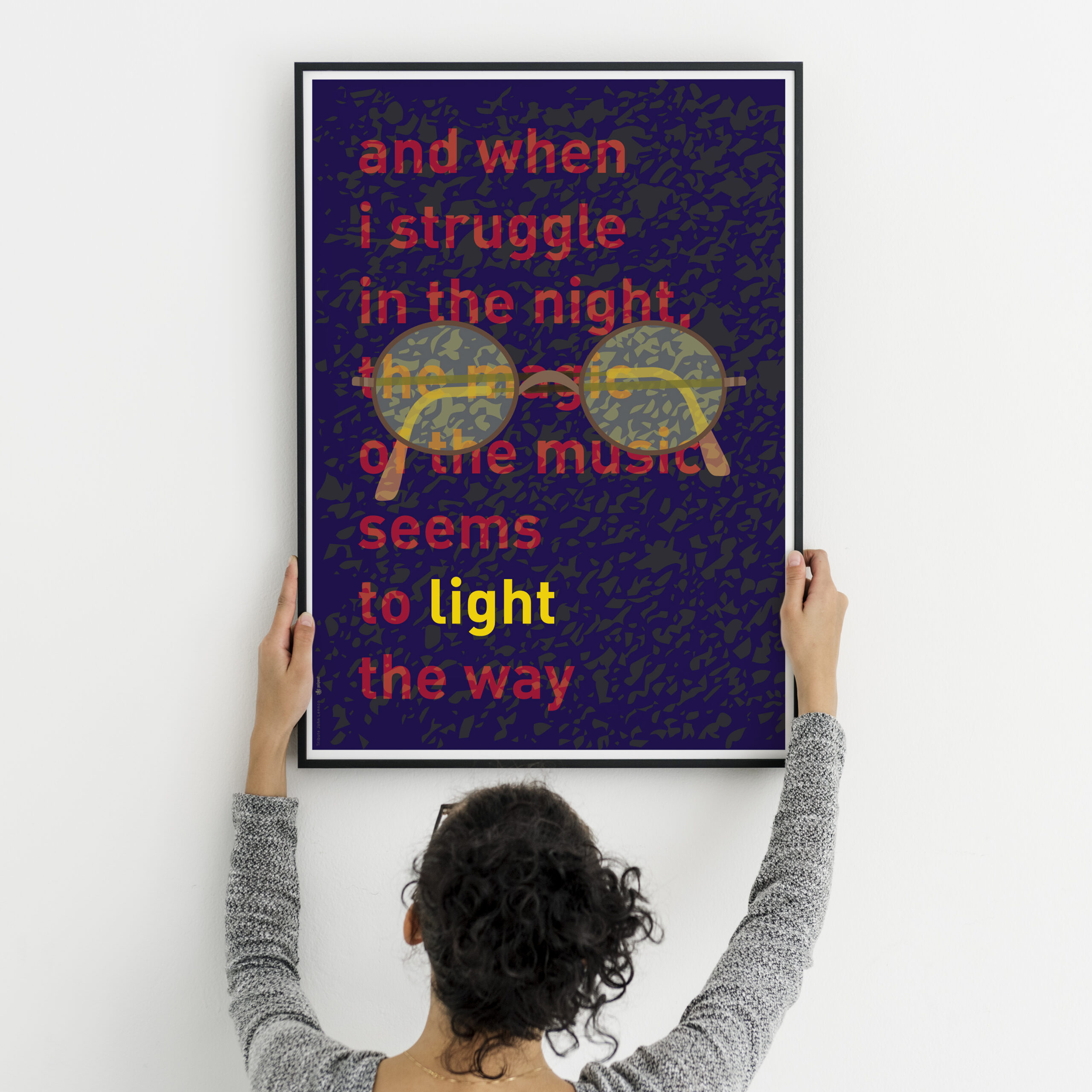 Photo frame with a seahorse drawn picture