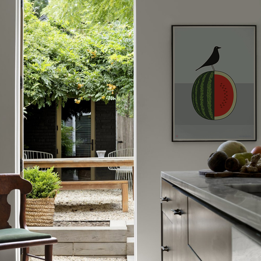 merlo eames cucina con esterno